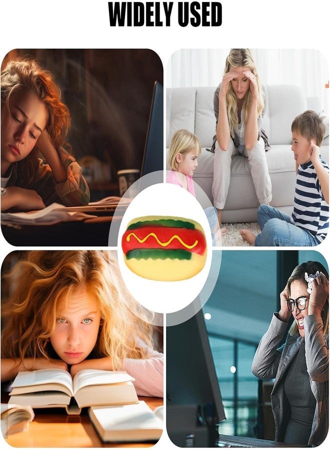 SHAKTISM لعبة شاكتيزم للضغط على شكل هوت دوغ، لعبة حسية لتخفيف التوتر، كرة ضغط غير لاصقة قابلة للارتداد، هدية للأطفال - Image 3